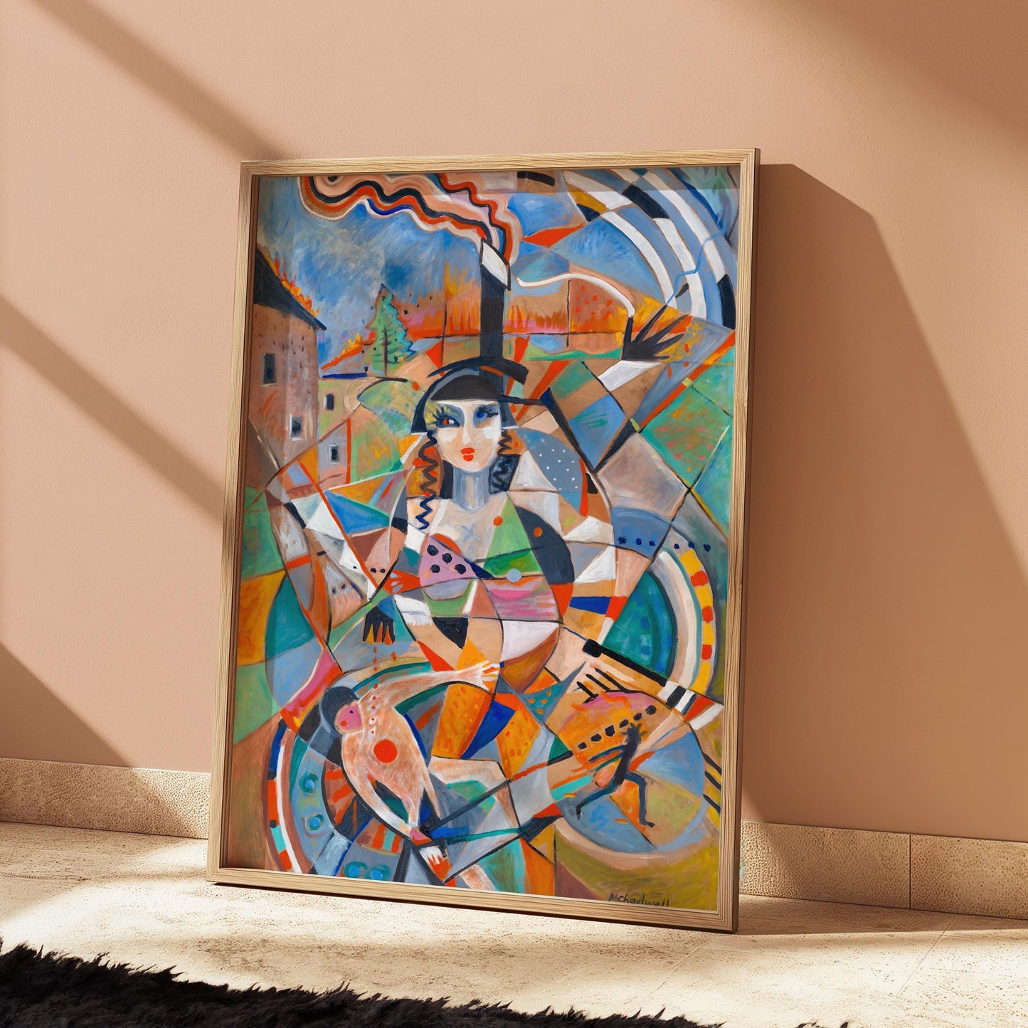 GUEST ARTIST | Abstract Woman Art Print: Mid-Century Modern, Bold Colors