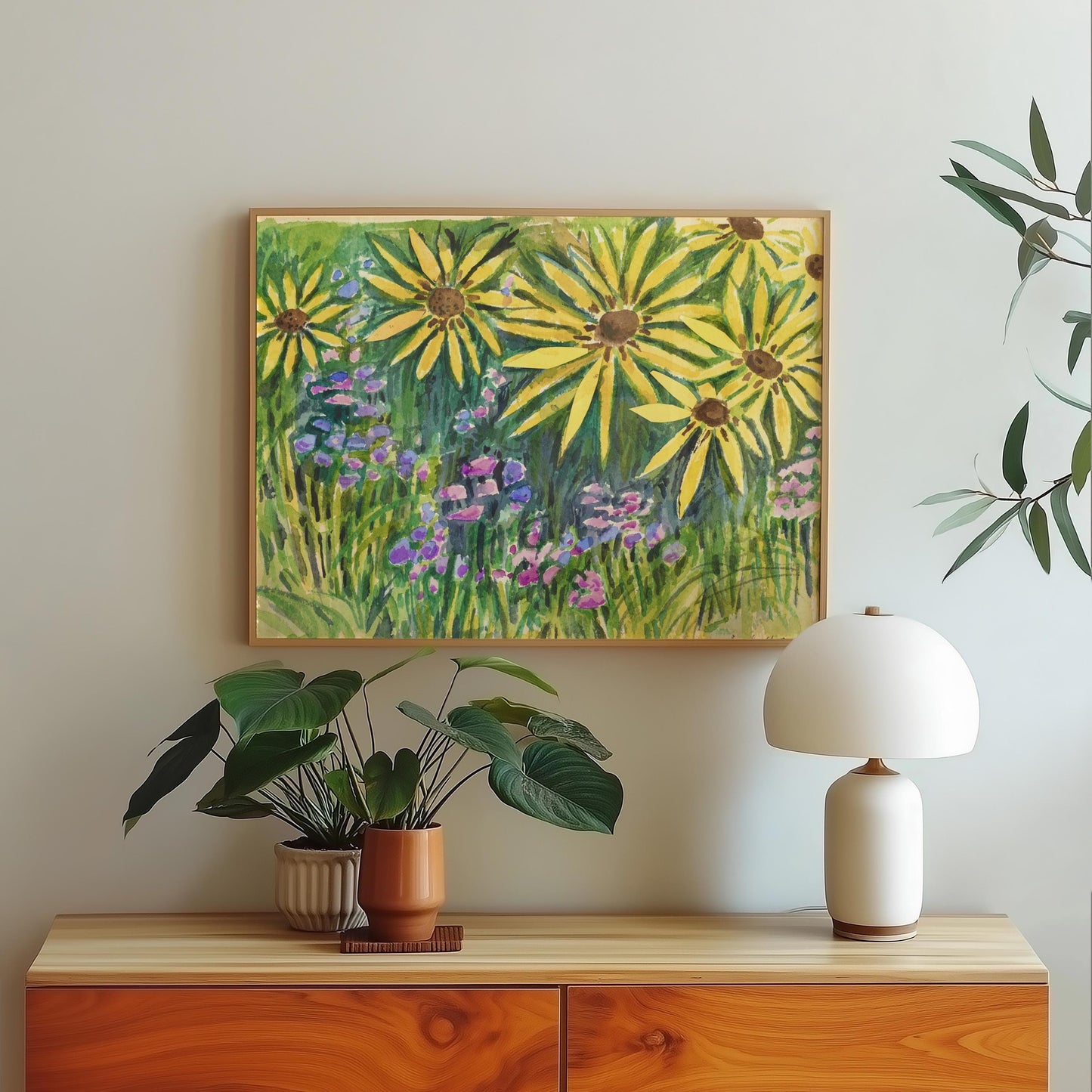 GUEST ARTIST | Texas Wildflowers Watercolor Print | Botanical Daisies Art