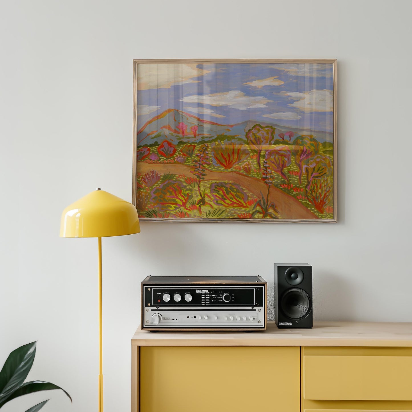 Impressionist Desert Landscape Art Print: Southwest Boho Decor