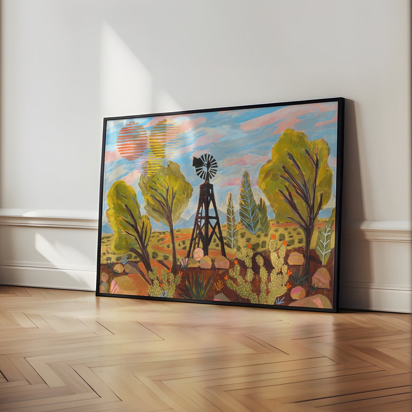 West Texas Ranch Windmill Art Print