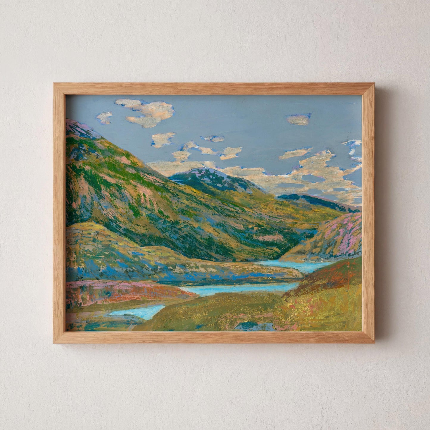 Telluride Colorado Print | Oil Pastel Mountain Landscape, Southwest Art