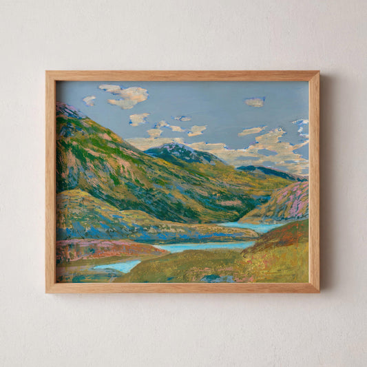 Telluride Colorado Print | Oil Pastel Mountain Landscape, Southwest Art