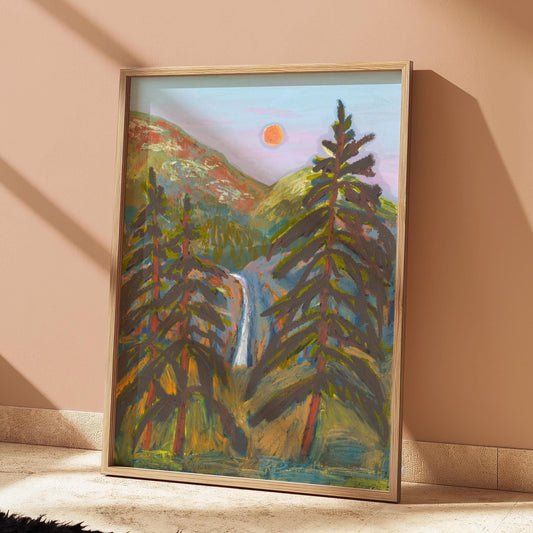 Rocky Mountain National Park Print | Mid-Century Modern Colorado Landscape