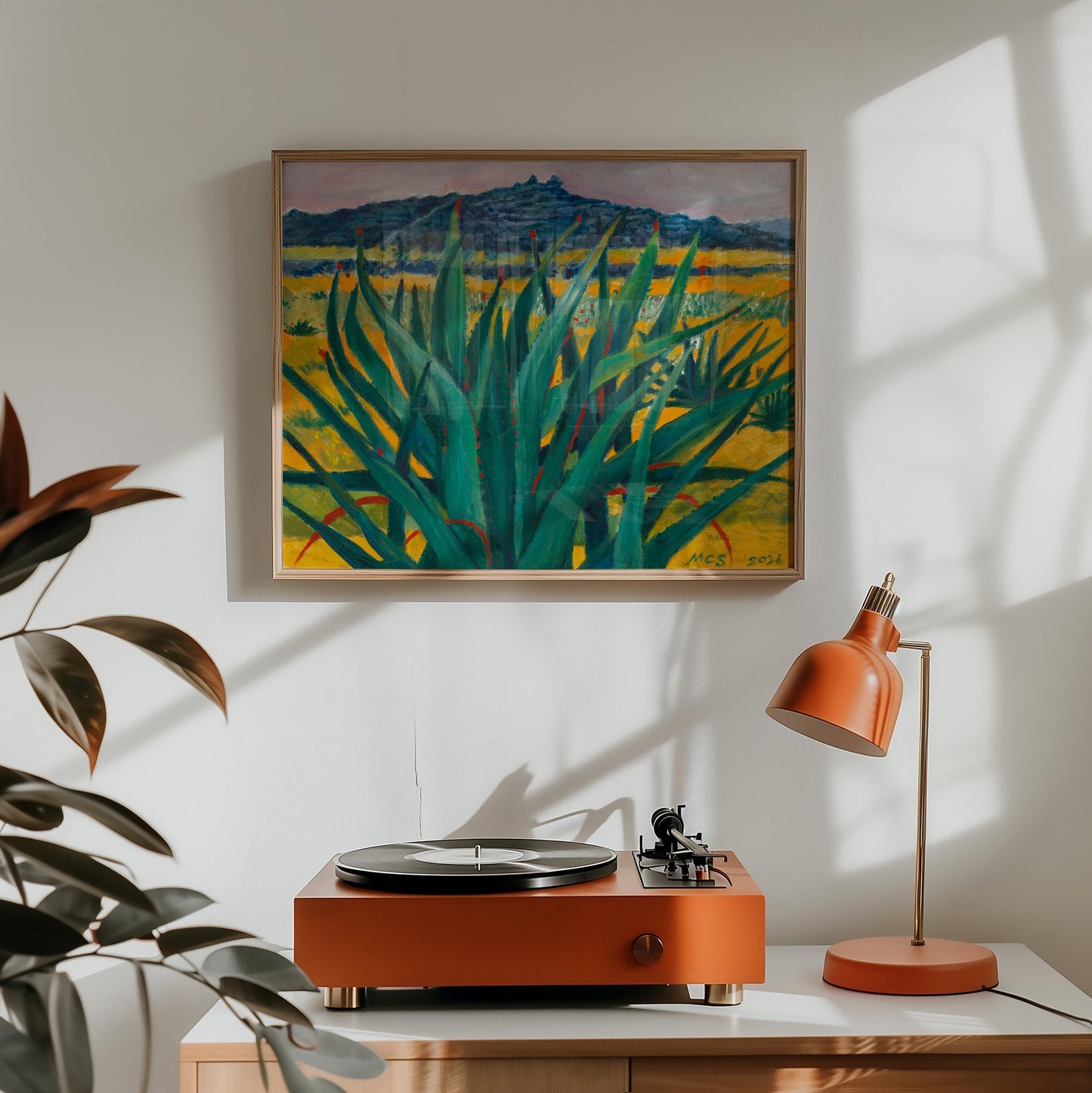 GUEST ARTIST: Agave Desert Print | Cactus Wall Art | Southwest Boho Home Decor | Nature Inspired Landscape | Unique Large Canvas Gift