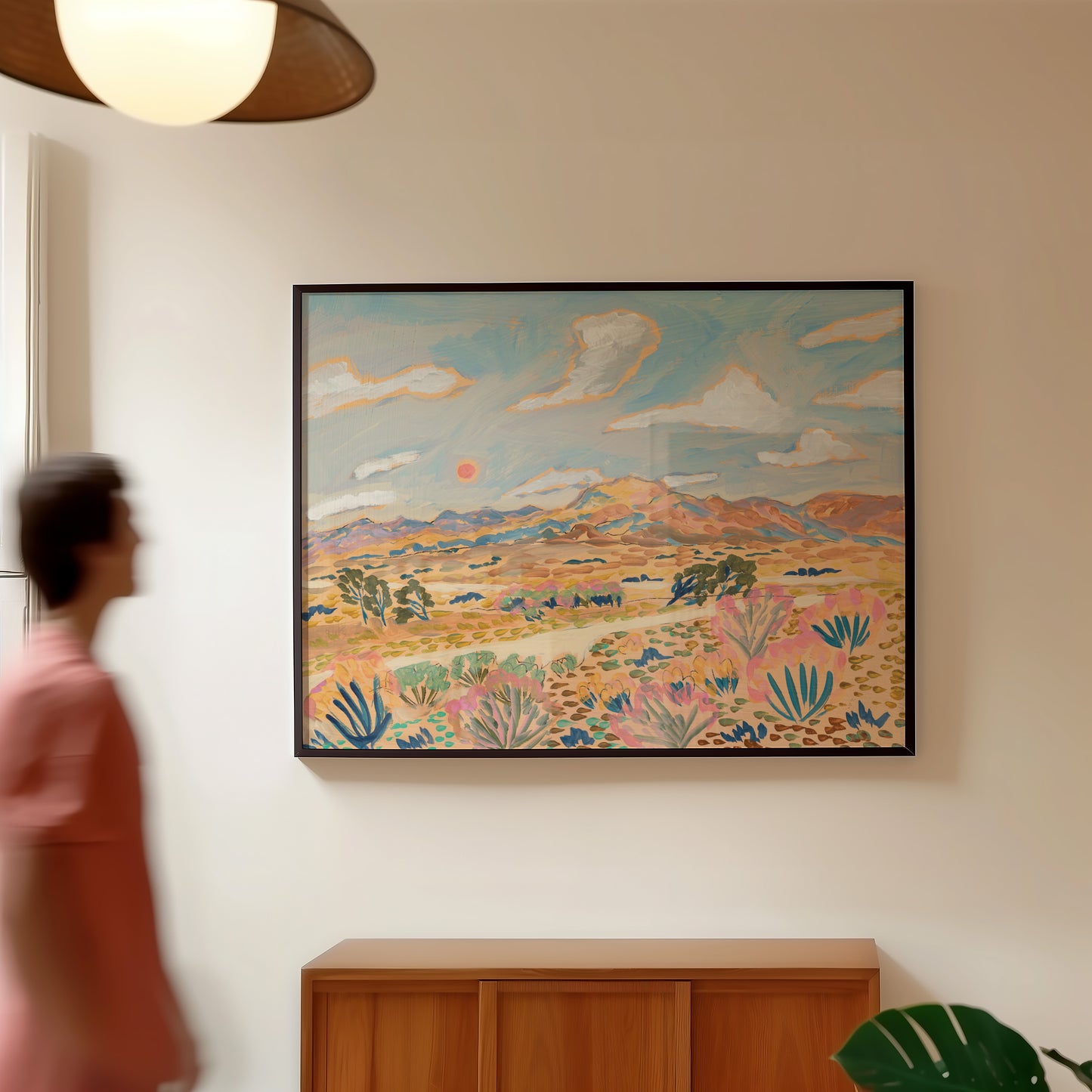 Pastel Western Desert Landscape Print