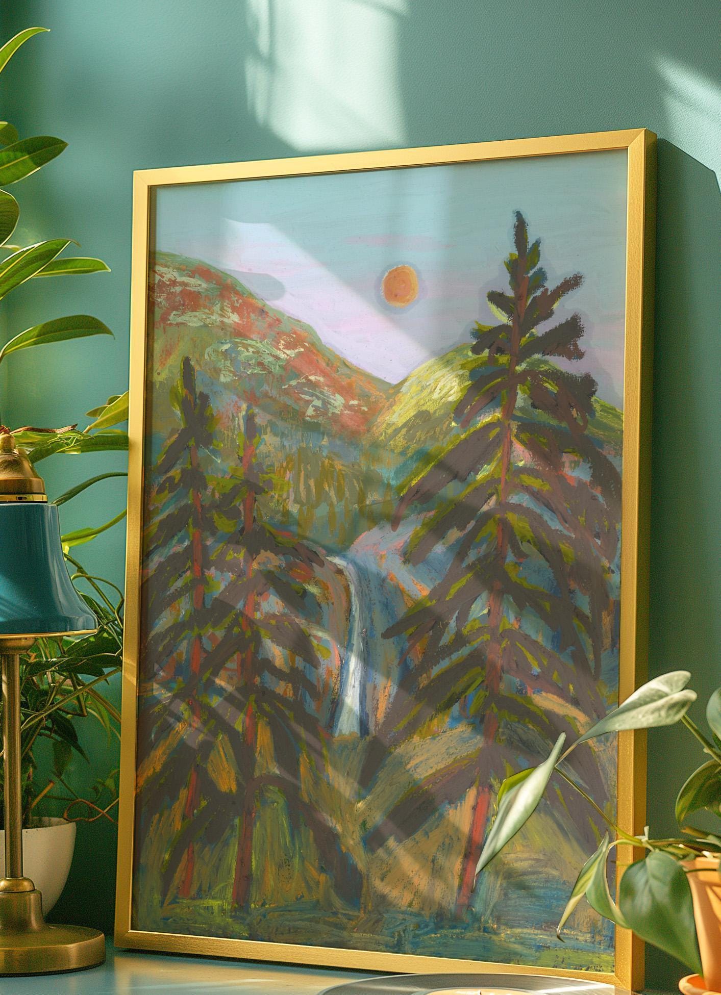 Rocky Mountain National Park Print | Mid-Century Modern Colorado Landscape