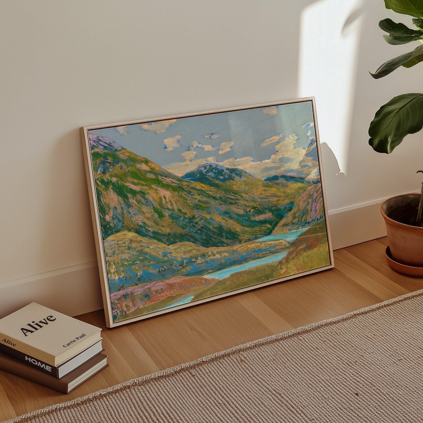 Telluride Colorado Print | Oil Pastel Mountain Landscape, Southwest Art