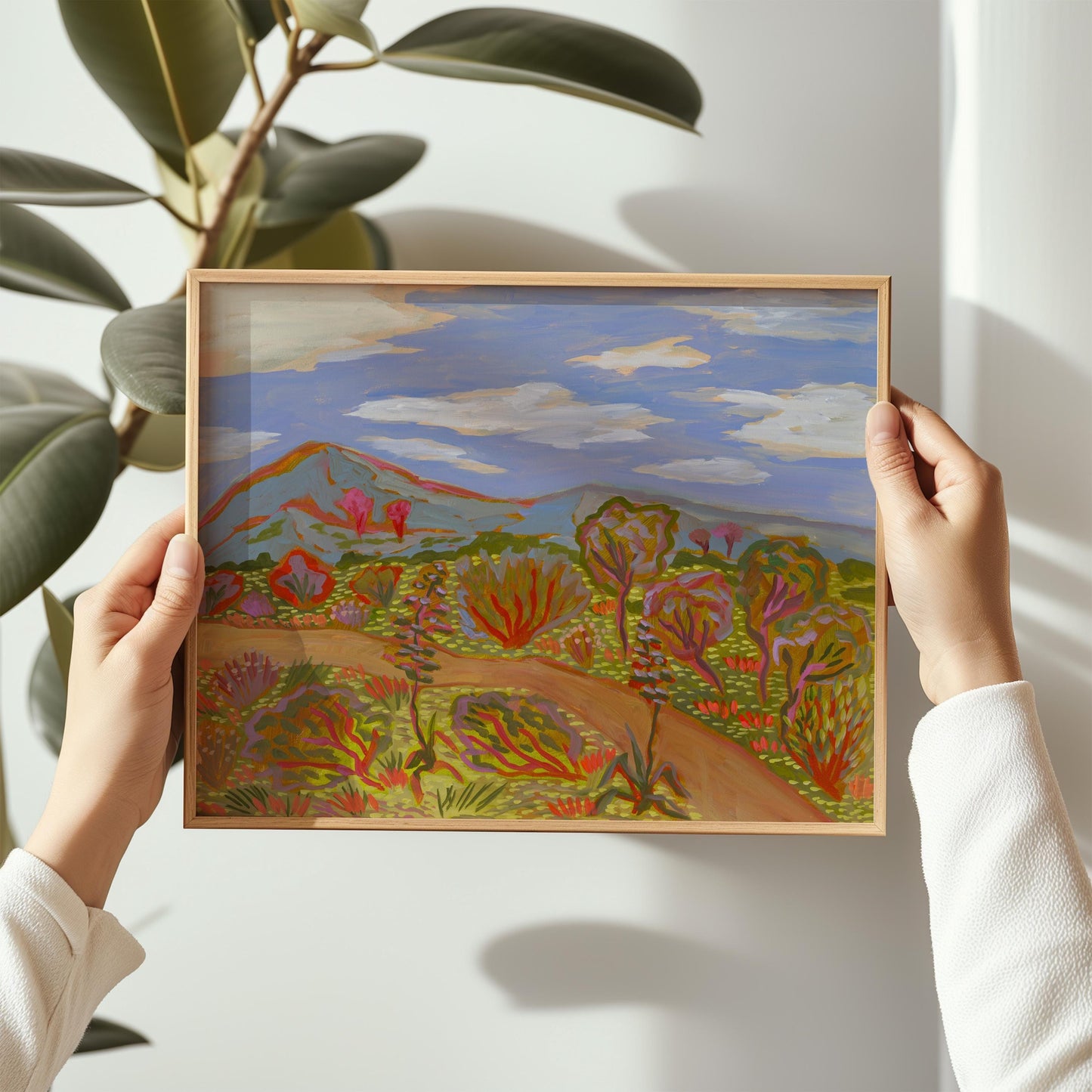 Impressionist Desert Landscape Art Print: Southwest Boho Decor