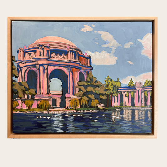San Francisco Palace of Fine Arts - Oil Pastel Original Artwork - 16x20" Framed