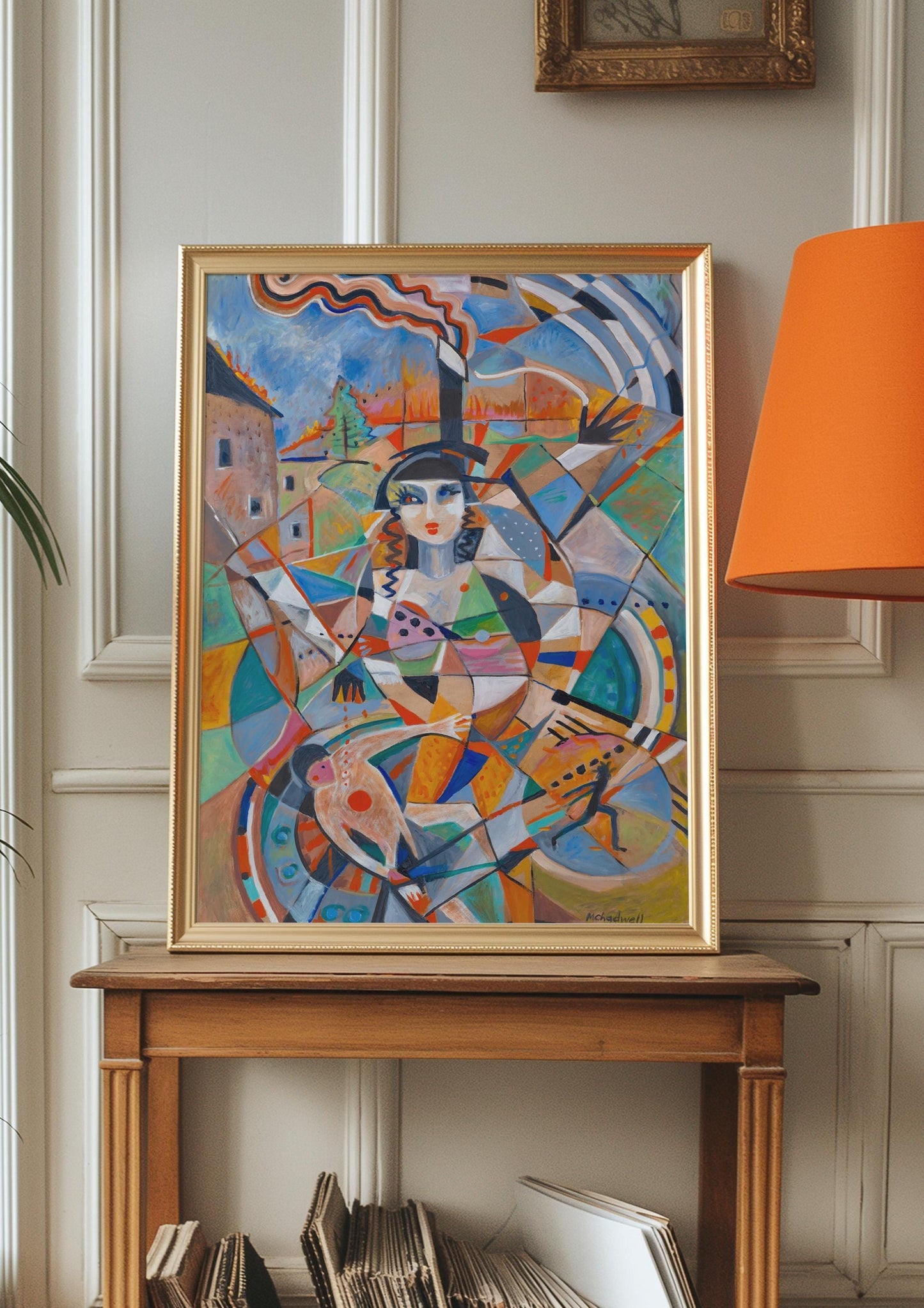 GUEST ARTIST | Abstract Woman Art Print: Mid-Century Modern, Bold Colors