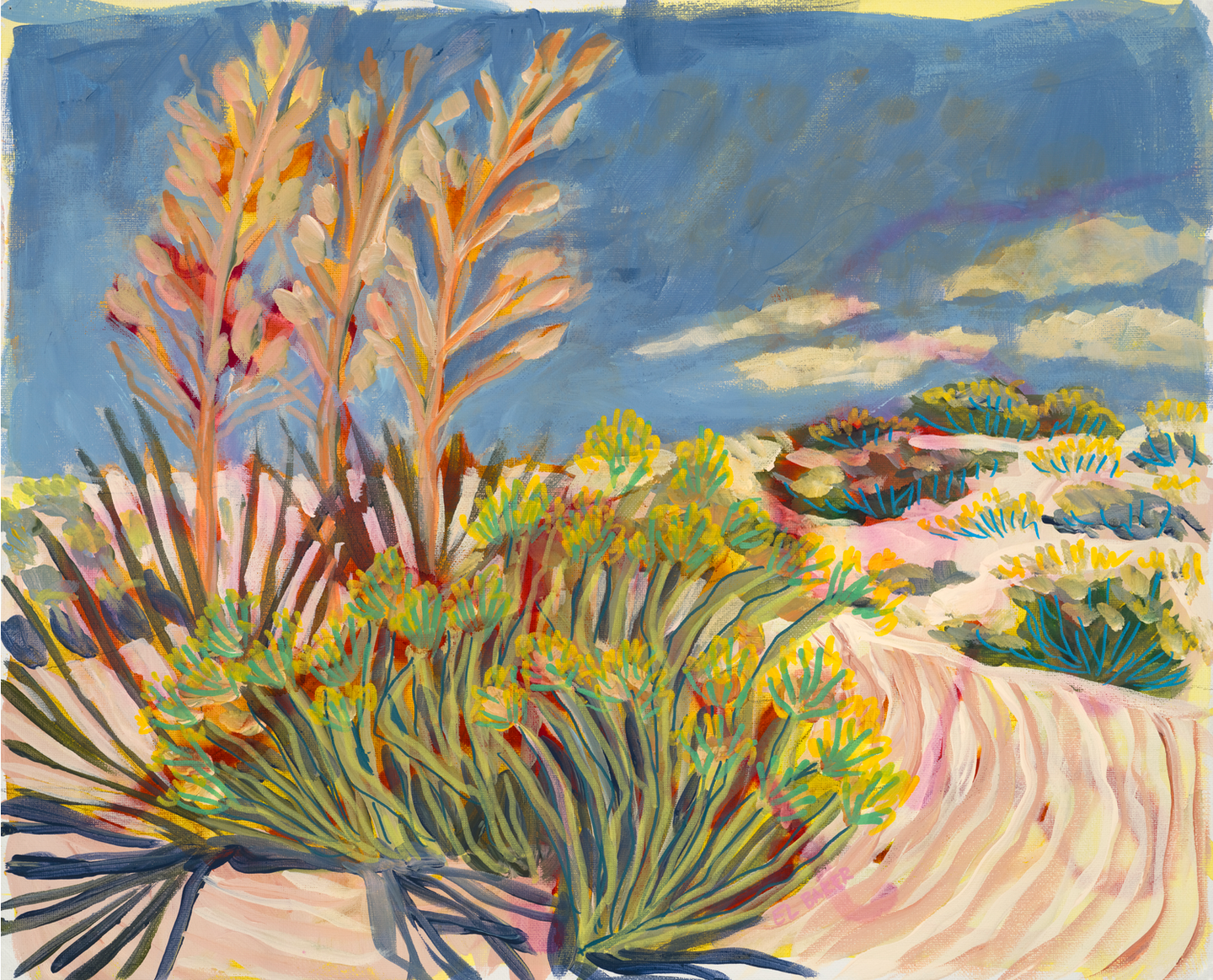 New Mexico White Sands Original Artwork - 16x20