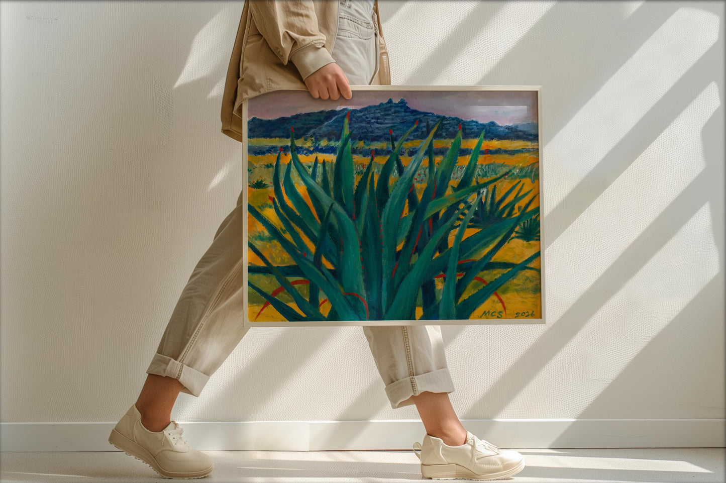 GUEST ARTIST: Agave Desert Print | Cactus Wall Art | Southwest Boho Home Decor | Nature Inspired Landscape | Unique Large Canvas Gift