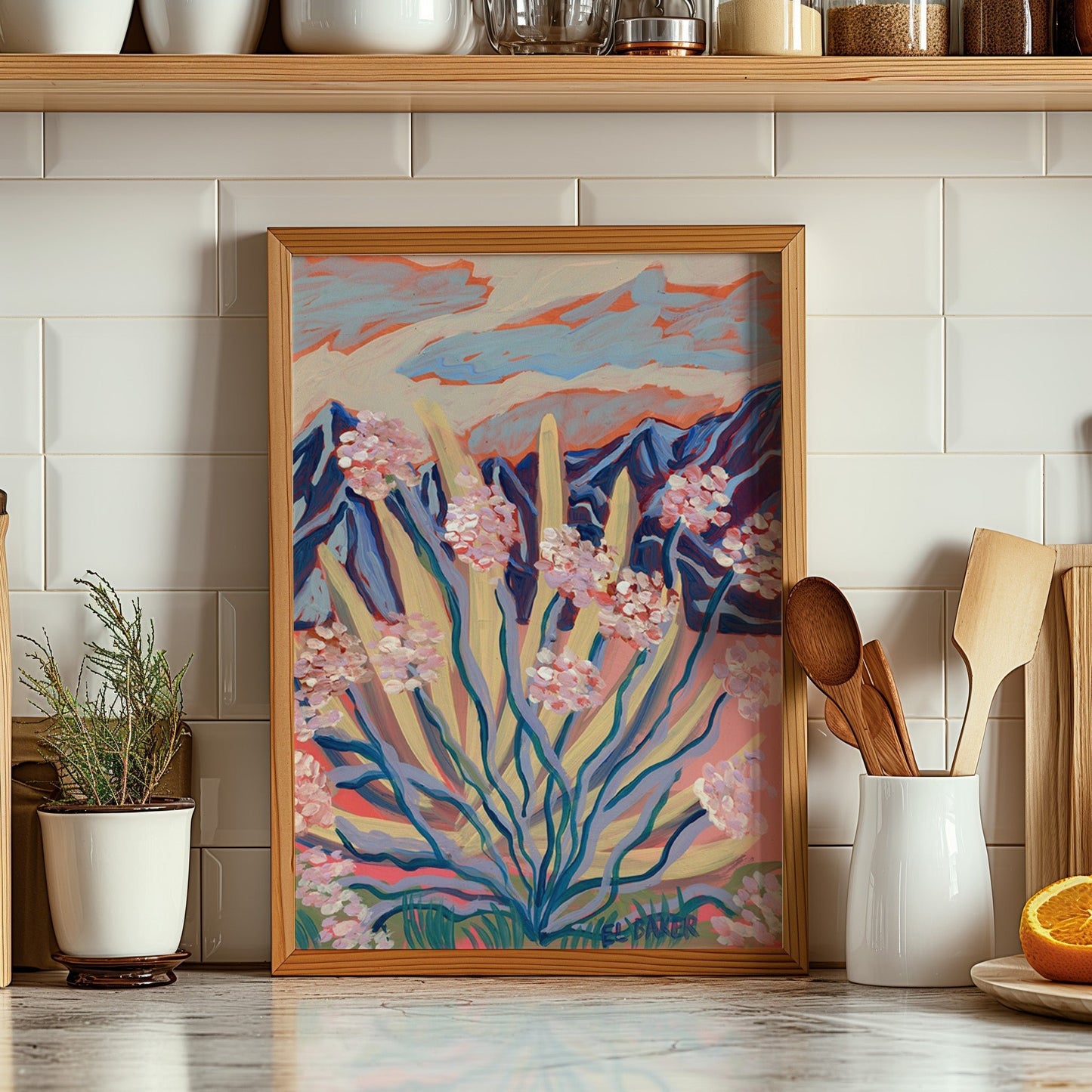 Abstract Desert Botanical Agave Print - El Baker Art