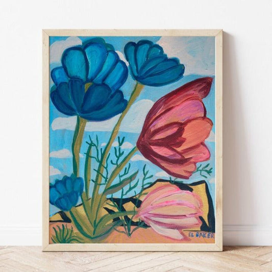 Abstract Poppy Flower Print - El Baker Art