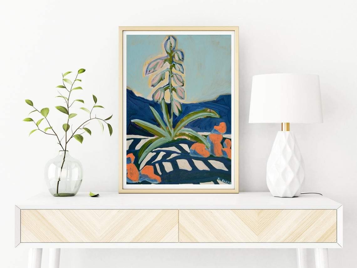 Abstract Yucca Plant Print - El Baker Art
