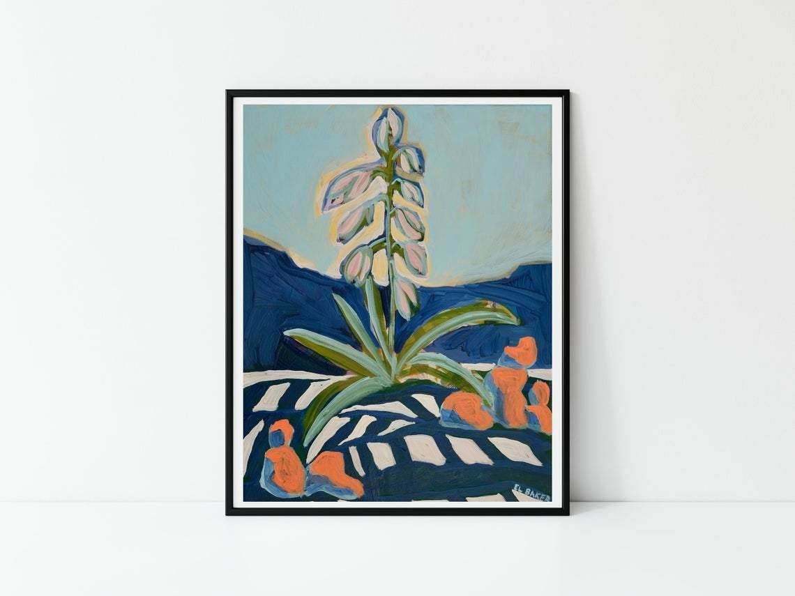 Abstract Yucca Plant Print - El Baker Art