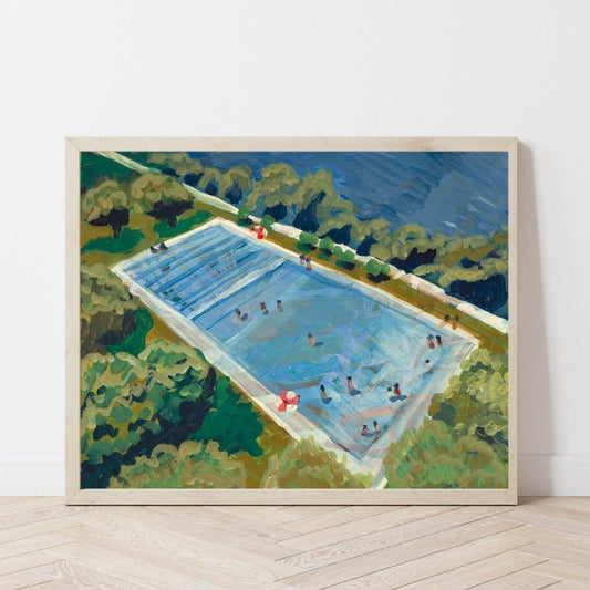 Austin Deep Eddy Swimming Pool Print - El Baker Art