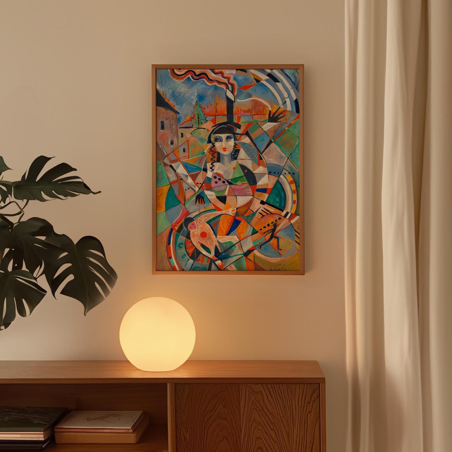 GUEST ARTIST | Abstract Woman Art Print: Mid-Century Modern, Bold Colors