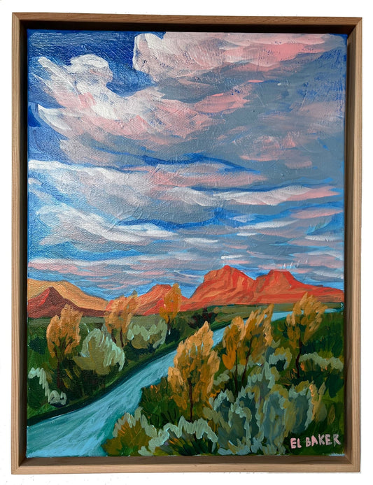 Big Bend Mountains and River Original Artwork - El Baker Art