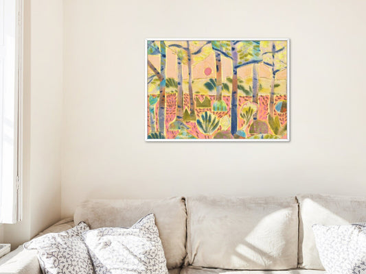 Birch Tree Collage Art Print - El Baker Art