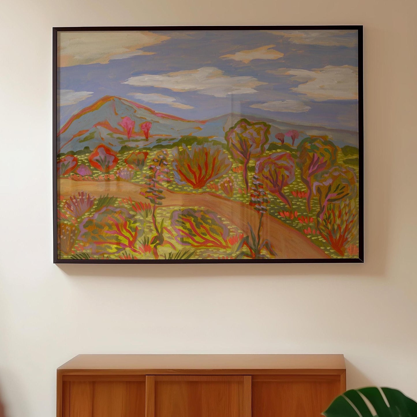 Impressionist Desert Landscape Art Print: Southwest Boho Decor