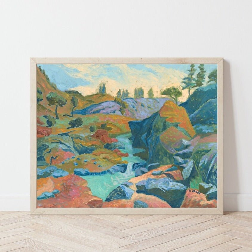 California Sequoia Mountain Landscape Print - El Baker Art