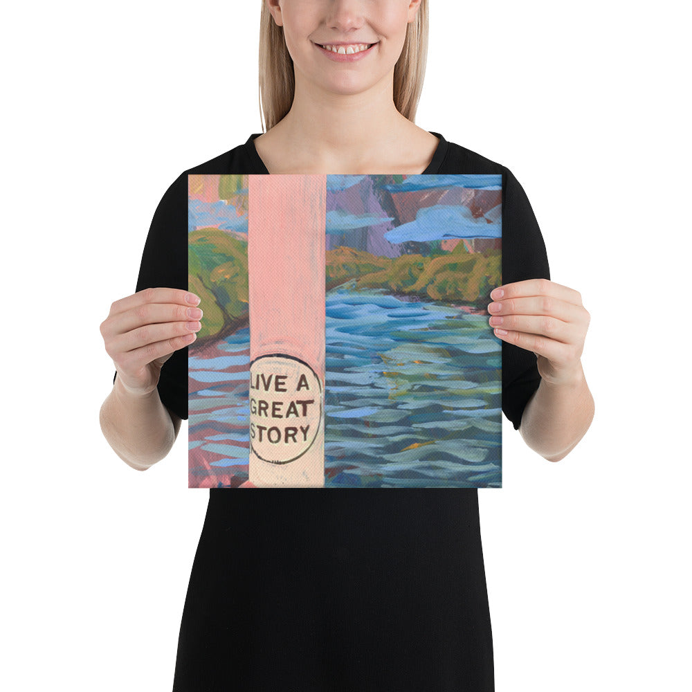 Austin Lady Bird Lake Trail Live A Great Story Canvas Print