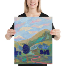 Load image into Gallery viewer, Blue Mountain Wall Art Nature Forest Canvas Print
