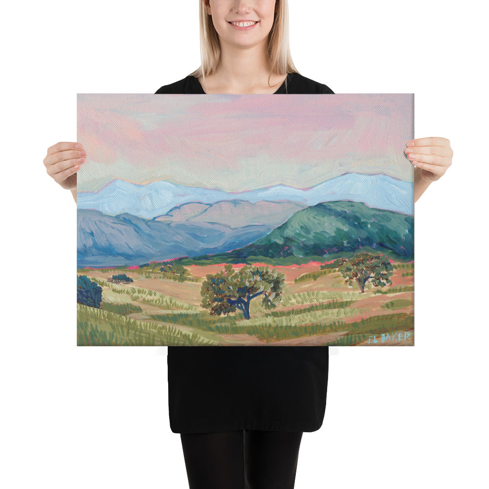 California Mountain Landscape Canvas Print