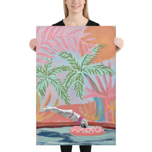 Load image into Gallery viewer, Tropical Swimming Pool Canvas Print
