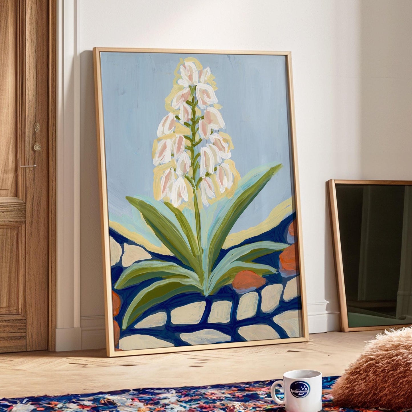 Yucca Plant Print: Desert Botanical Art, Retro Floral Landscape