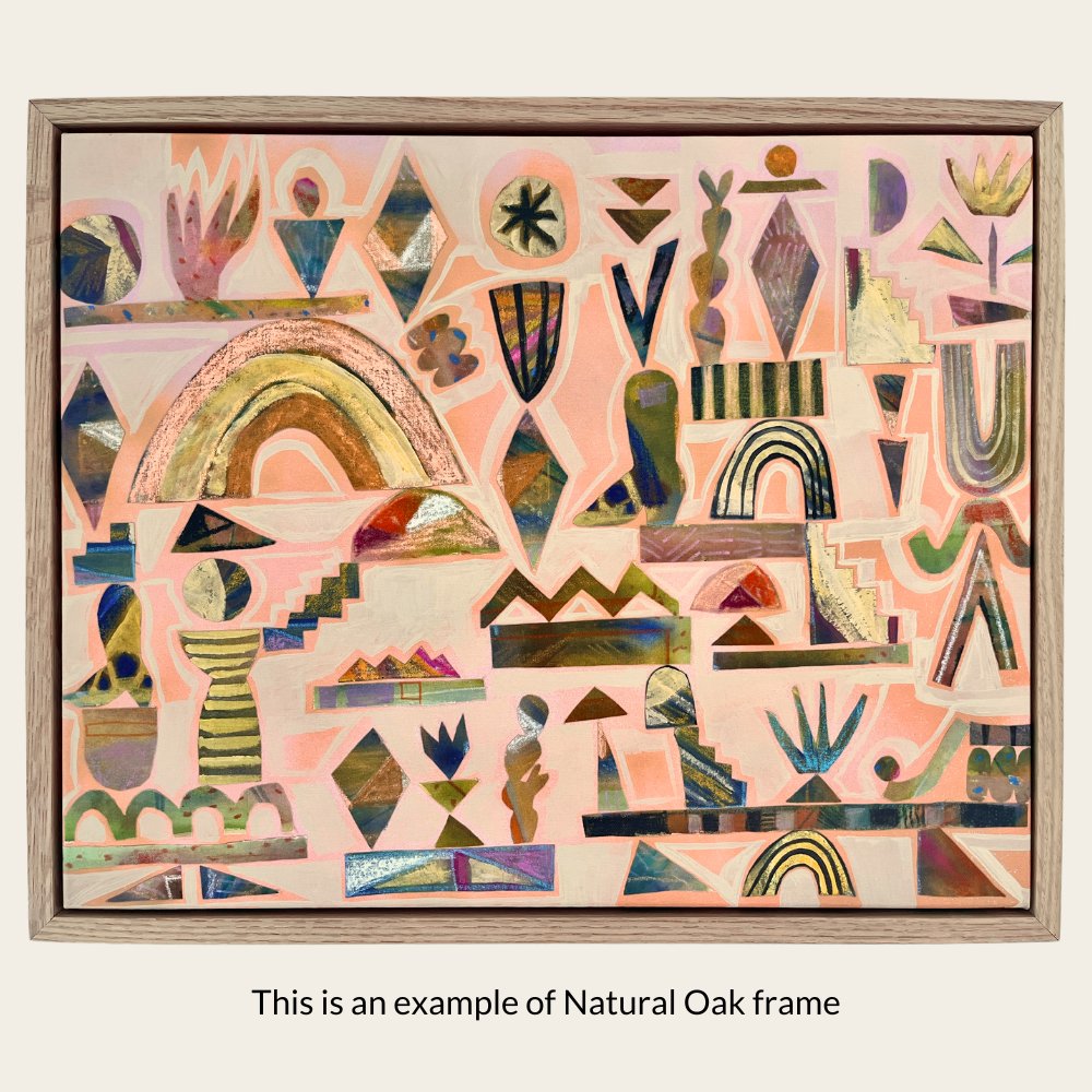 This is an example of a Natural Oak frame.