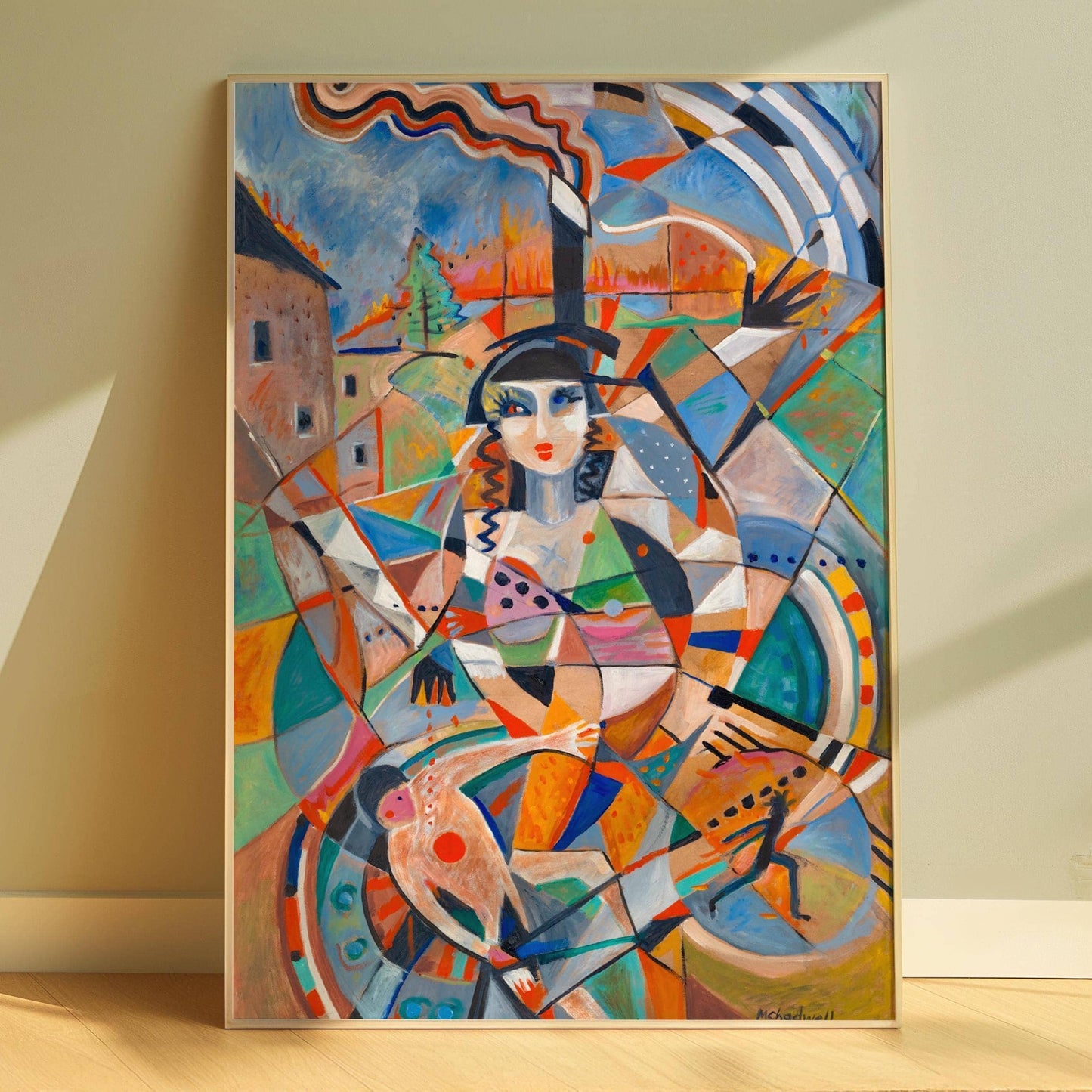 GUEST ARTIST | Abstract Woman Art Print: Mid-Century Modern, Bold Colors