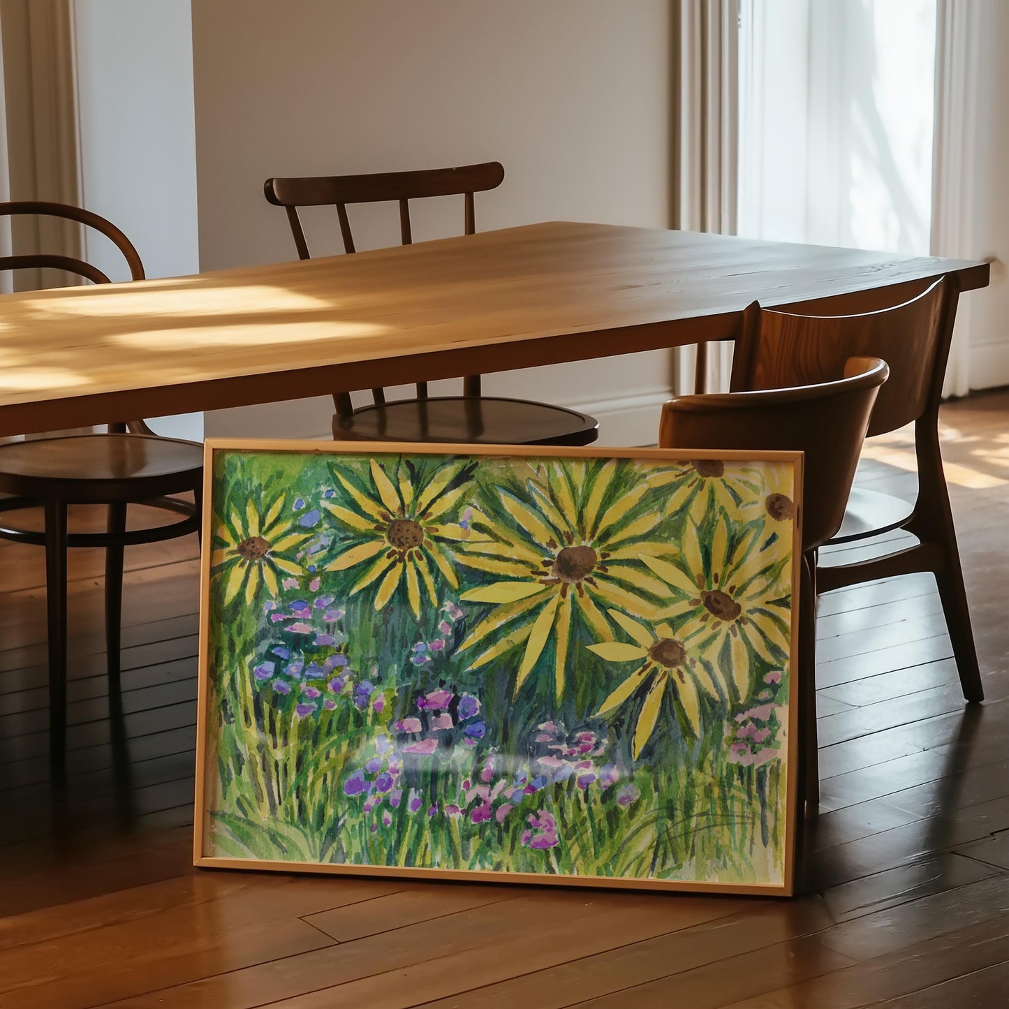 GUEST ARTIST | Texas Wildflowers Watercolor Print | Botanical Daisies Art