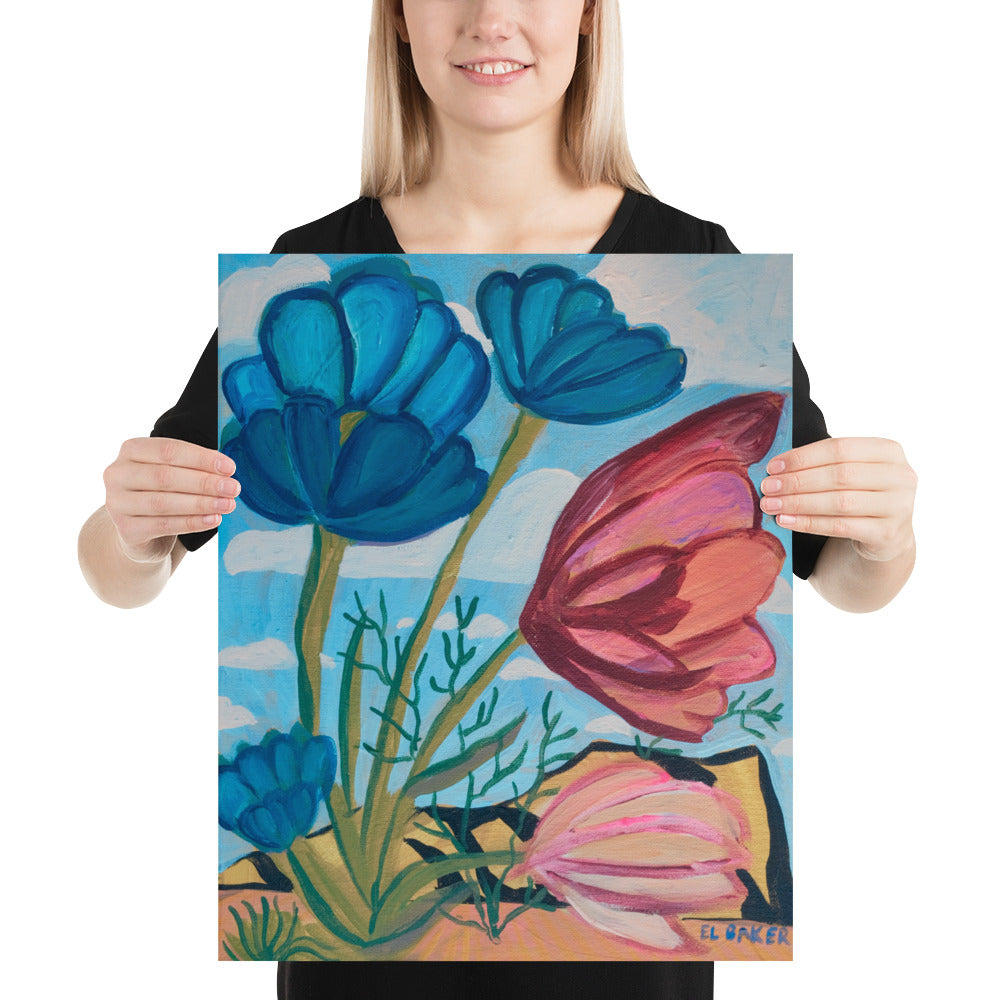 Abstract Poppy Flower Print