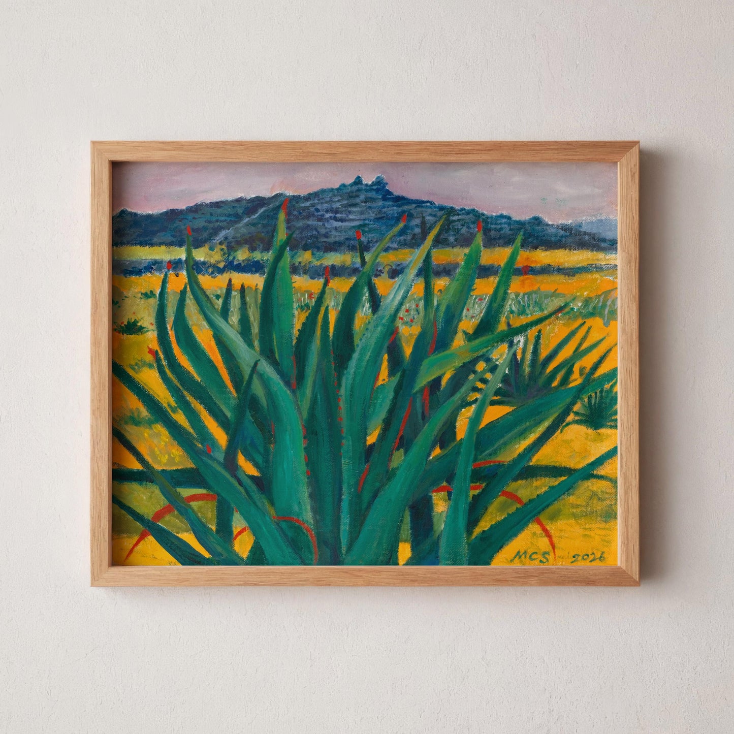 GUEST ARTIST: Agave Desert Print | Cactus Wall Art | Southwest Boho Home Decor | Nature Inspired Landscape | Unique Large Canvas Gift