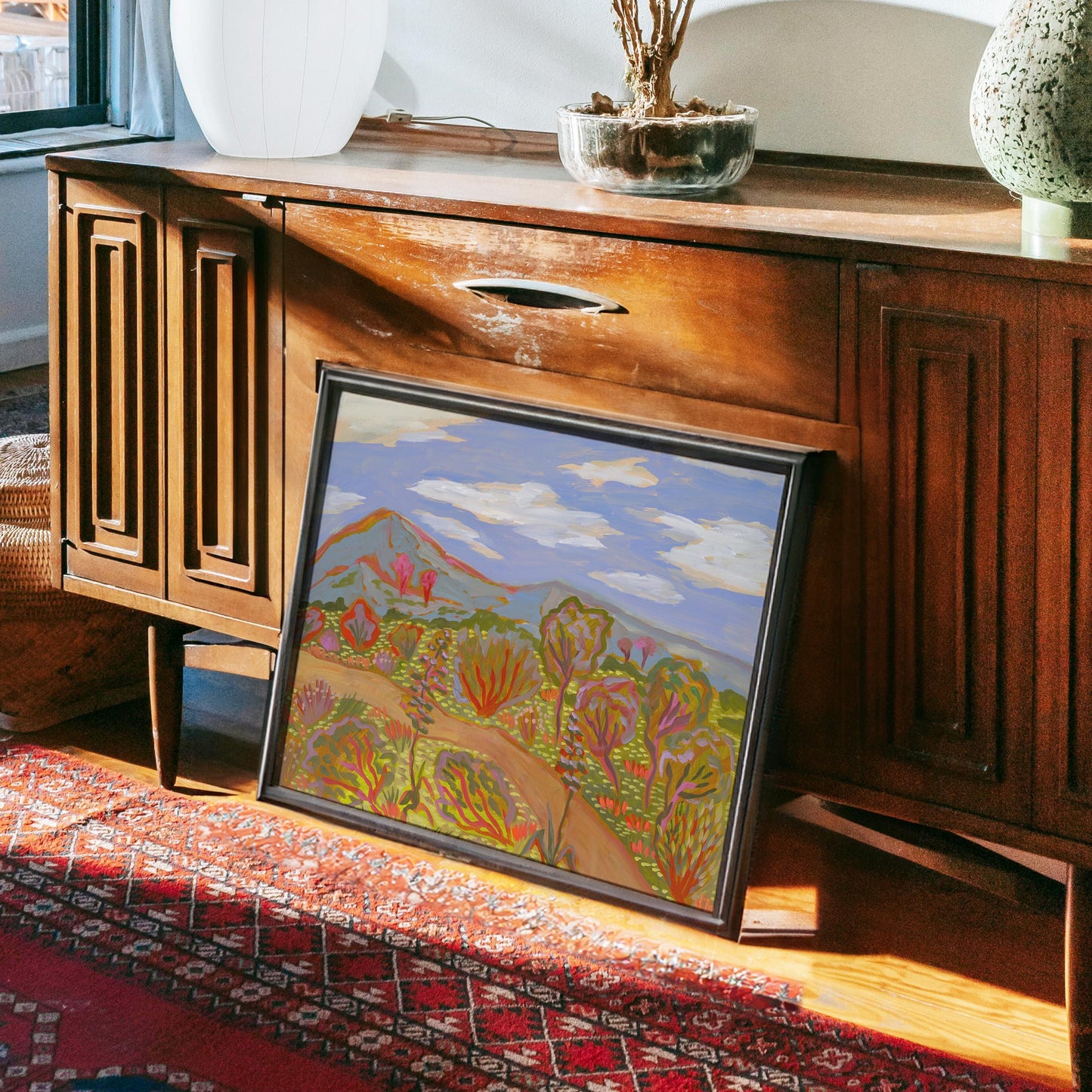 Impressionist Desert Landscape Art Print: Southwest Boho Decor