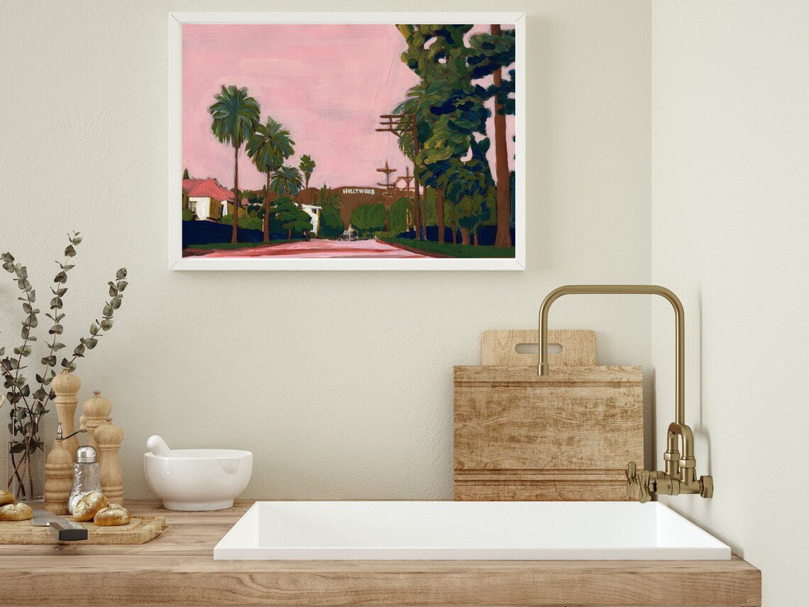 Hollywood Sign Los Angeles Print - El Baker Art