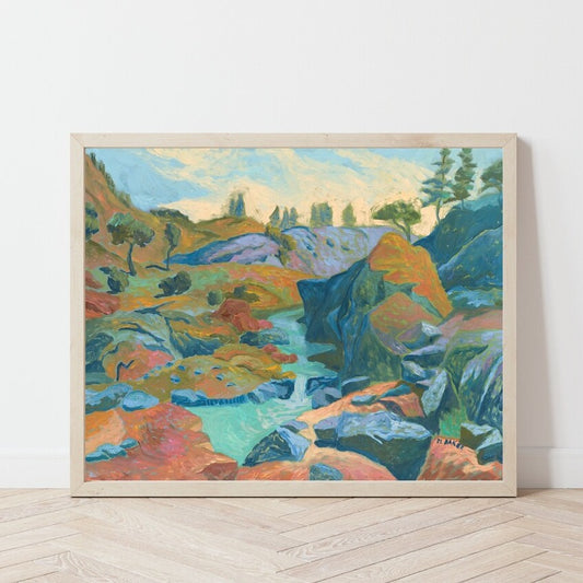 California Sequoia Mountain Landscape Print