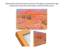 Load image into Gallery viewer, Fluorescent Western Desert Art Canvas Print
