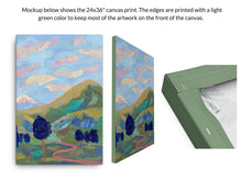 Load image into Gallery viewer, Blue Mountain Wall Art Nature Forest Canvas Print
