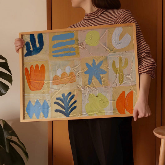 Geometric Southwestern Art Print: Vintage Western Gallery Wall Decor