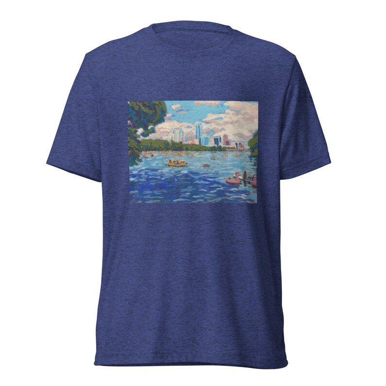 Lady Bird Lake Austin Texas T-Shirt - El Baker Art