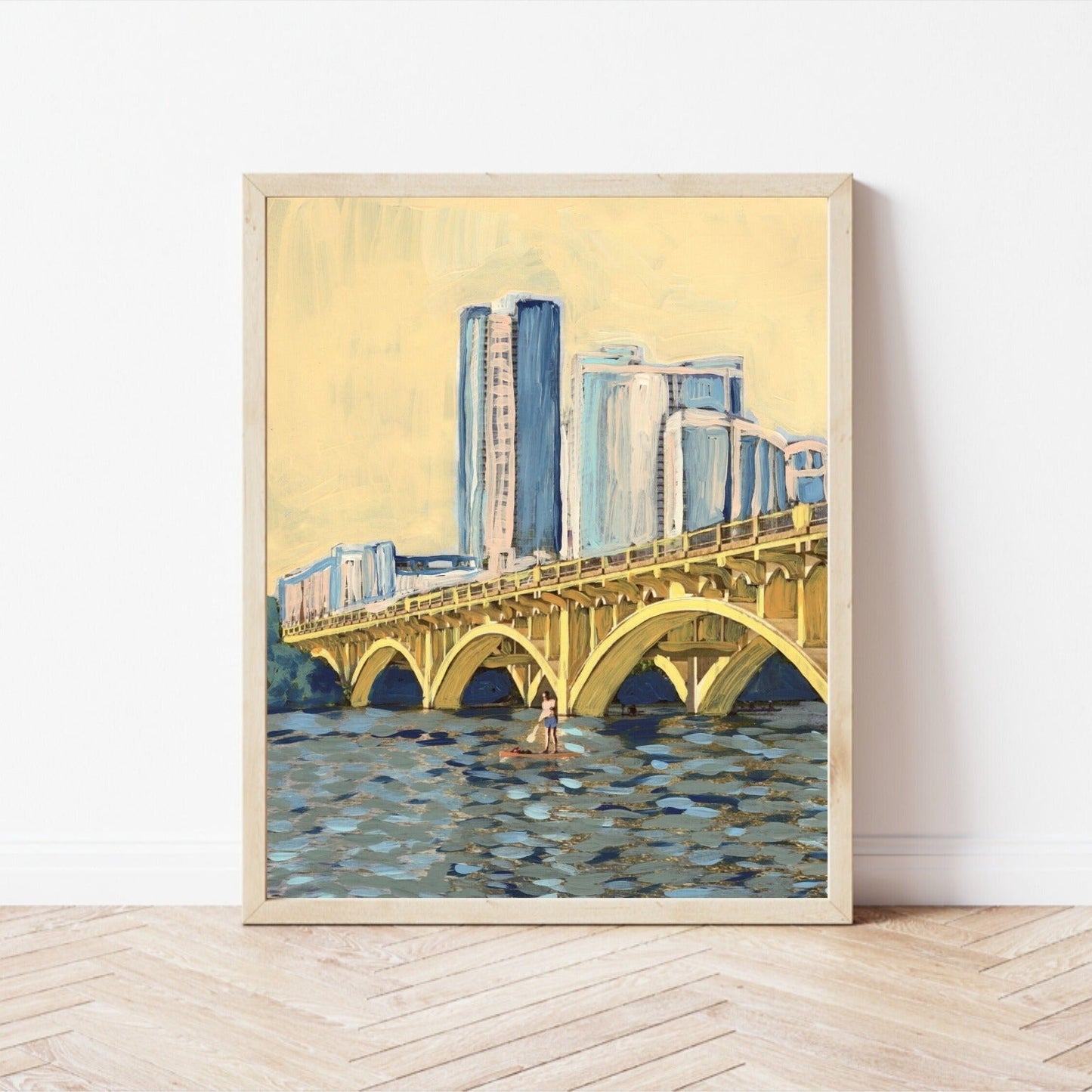 Lady Bird Lake SUP Print - El Baker Art