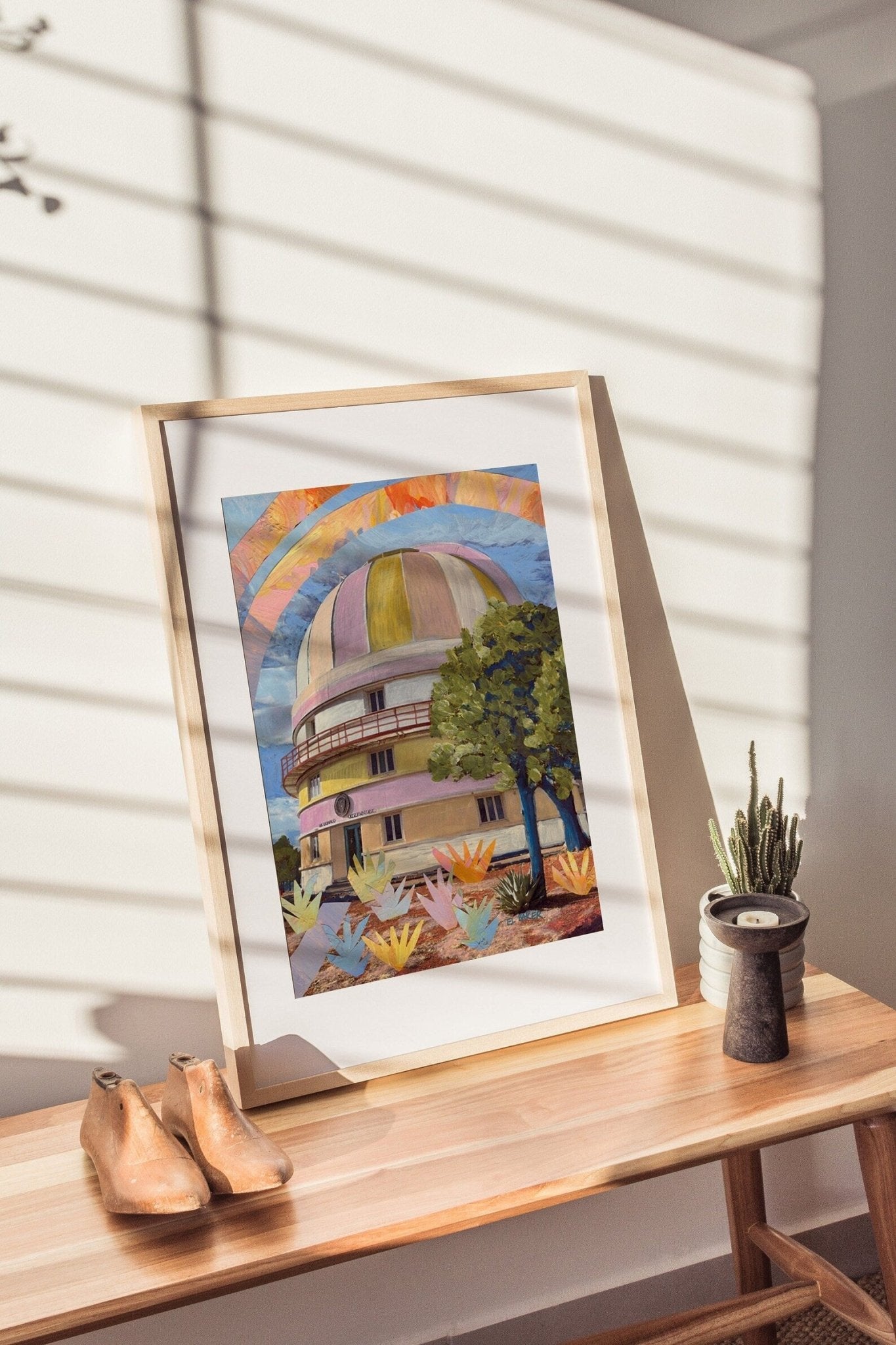 McDonald Observatory Mixed Media Collage Print - El Baker Art