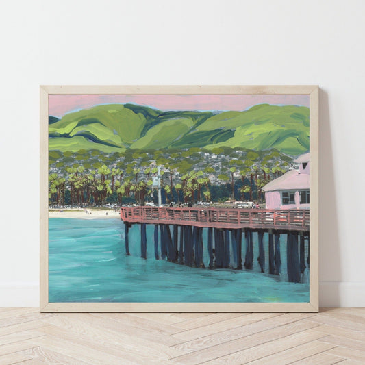 Santa Barbara California Pier Print - El Baker Art