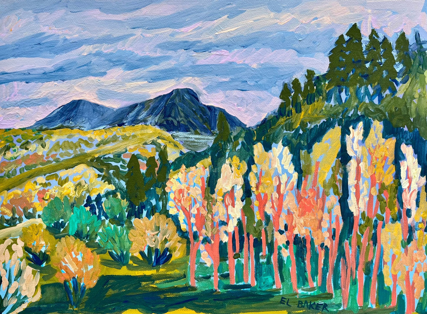 Southwestern Colorado Landscape Original Artwork - 12x16" - El Baker Art