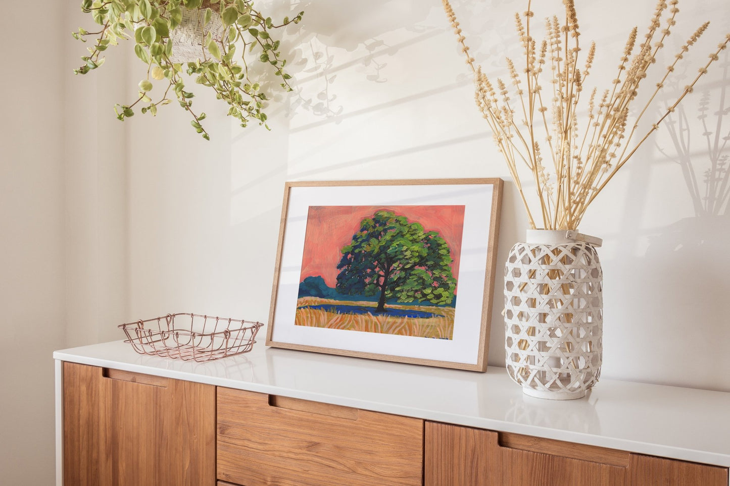 Sunset Texas Live Oak Tree Print - El Baker Art