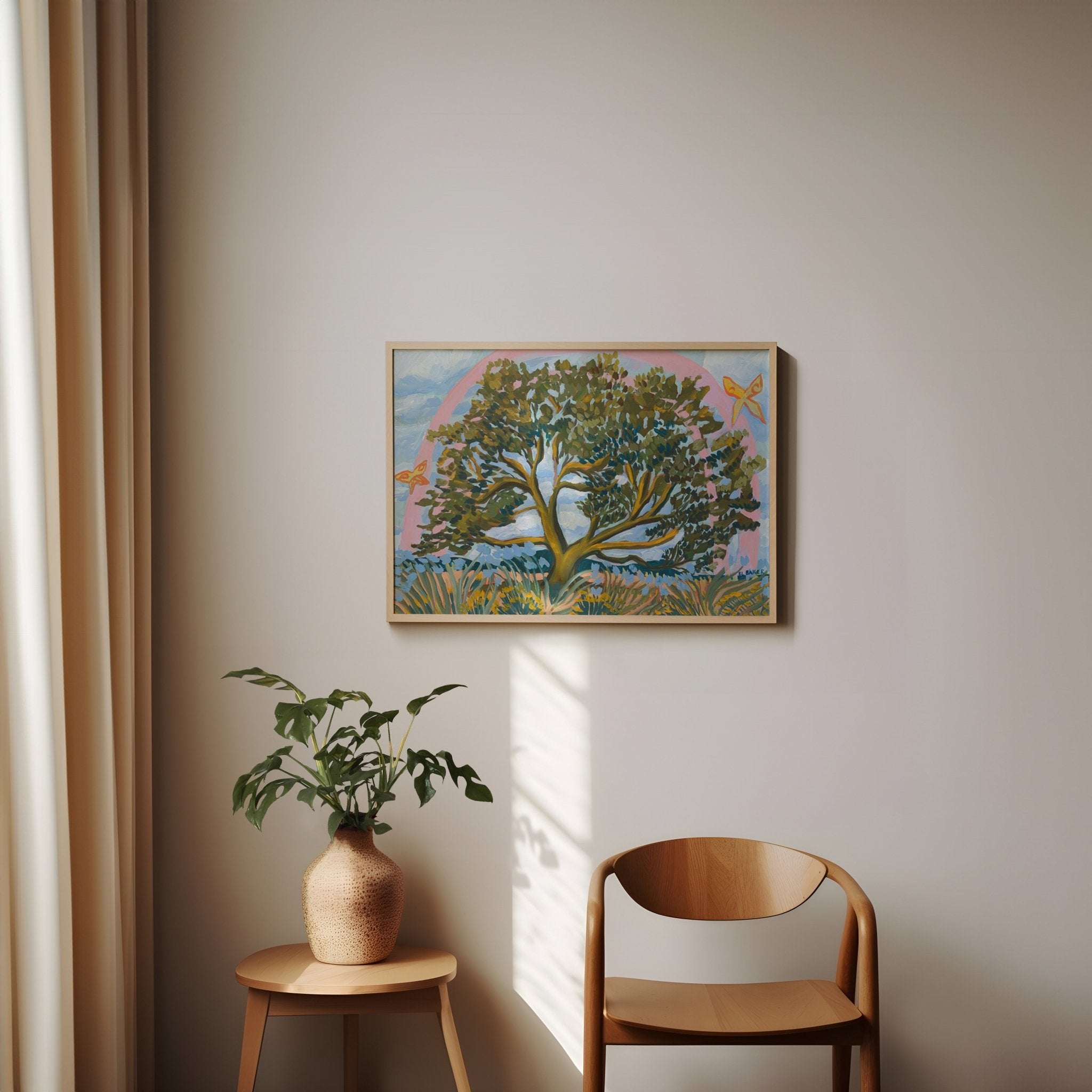 Hillside Oak Tree/アートポスター - ポスター