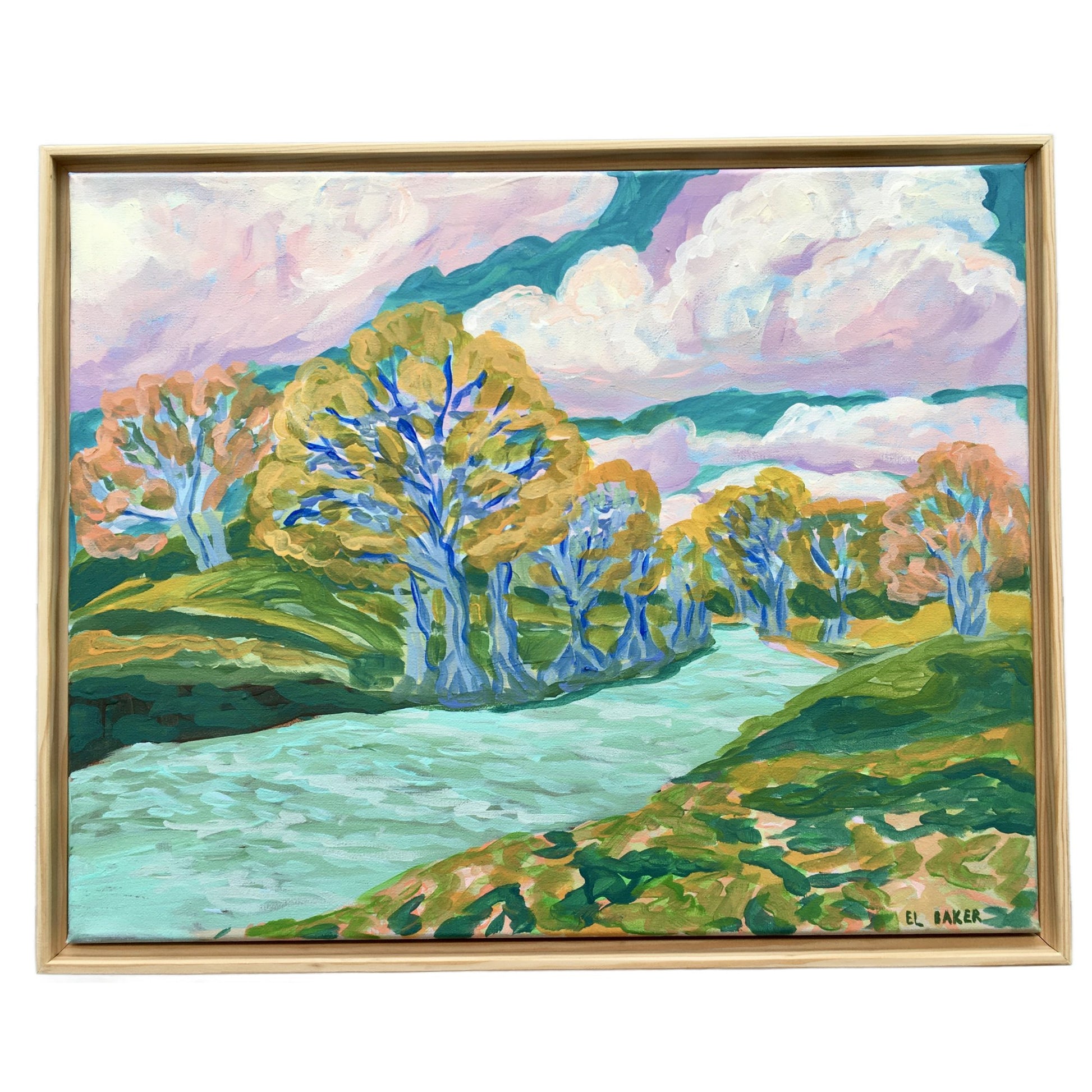 Texas Hill Country River Original Artwork - El Baker Art